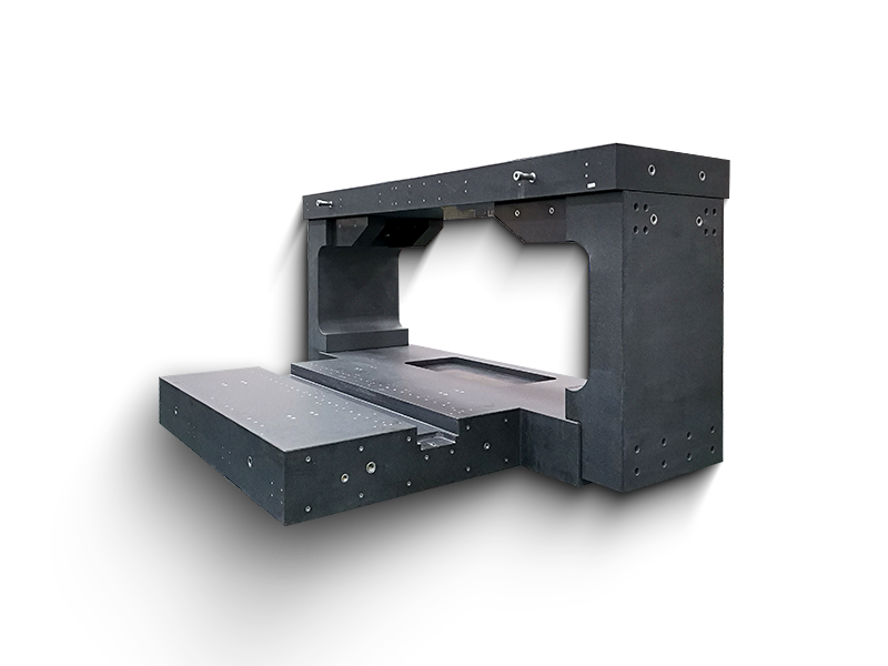 "High-precision granite three-axis motion base with custom fabrication - granite base, beam, and column components for industrial applications"