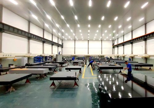 Granite Machine Bases in Industrial Workshop